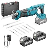 Säbelsäge Akku 21V, 3500 SPM Bürstenlosem Motor, Akku Säbelsäge mit 2x...