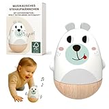 Toys R Wood Stehaufmännchen ab 1 Jahr | Stehauffigur & Holzspielzeug | Spieluhr...