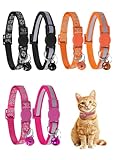 Diffaxy Set mit 6 reflektierenden katzenhalsband mit Glöckchen, sicheren...
