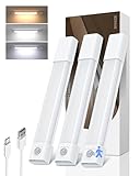 EZVALO Schrankbeleuchtung 20CM, 30 LED Schrankleuchte Led mit Bewegungsmelder,...