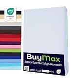 Buymax® Spannbettlaken 90x200cm Baumwolle 100% Spannbetttuch Bettlaken Jersey,...
