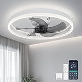 Oraymin Deckenventilator mit Beleuchtung mit App und Fernbedienung Steuerbar,...