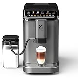 ZACHVO Kaffeevollautomat mit Milchbehälter, 20 Bar, 15-stufiges Mahlwerk,...
