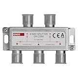 EMOS 4-Wege-Antennenverteiler A-Class - 4-Fach SAT-Splitter mit F-Buchse - voll...