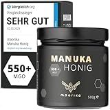 maorika - Manuka Honig 550 MGO + 500g im Glas (lichtundurchlässig, kein...