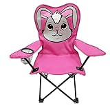 Kinder Anglersessel Pink Campingstuhl Faltstuhl Anglerstuhl Motiv Hase mit...