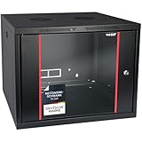 HMF 66409-02 Netzwerkschrank, Serverschrank 19 Zoll | 9 HE | 450 mm Tiefe | Voll...