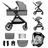 Kinderkraft ESME Kinderwagen 3 in 1 komplettset bis 26 kg, Kombikinderwagen...