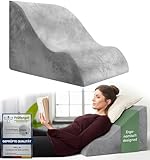 Lesekissen für Bett und Sofa, Bequemes Rückenkissen mit Memory Foam, Reflux...