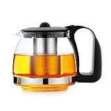 T24 Teekanne aus Glas mit Siebaufsatz Hitzebeständig herausnehmbaren Edelstahl...