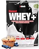 Honest Whey Protein (Blaubeere Muffin) 1 x 820 g. 12,5% Isolate Anteil. Instant...