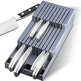 Retoo Messerblock 40 cm für 18 Messer, Professional Liegend Zweistufiger...