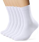 EIISSION Socken Herren Damen 39-42 Weiß Warme Sportsocken Unisex Business Lange...