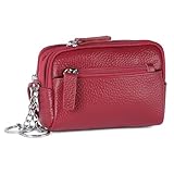Aucuu Schlüsseletui Leder Damen und Herren, Schlüsseltasche Echt-Leder, 2...