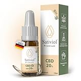 Sativiol® Bio CBD-Öl 20% (Laborgeprüft) Vollspektrum Hanf-Tropfen (mit 2000mg...