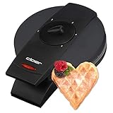 Cloer 1620 Waffeleisen für klassische Herzwaffeln, 930 W, Waffelgröße 15,5...