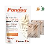 10Gram x 10Packet Fonday Rechargeable Silica Gel Desiccant Packets Food Grade...