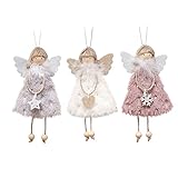 Weihnachtsengel Weihnachtsanhänger, 3 Stück Weihnachtsbaumschmuck Engel...