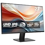 KOORUI Monitor 27 Zoll, 4K PC Bildschirm UHD(3840x2160), IPS, 4ms, 60Hz, 2X HDMI...