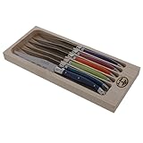 Laguiole Jean Dubost 97131 London Mix - Set aus 6 Fleischmessern, Sortierte...