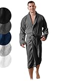 SIEGENTHAL® Herren Bademantel Frottee Velour 100% Baumwolle mit Schalkragen...