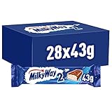 Milky Way Schokoriegel | Milchcreme | 28 Doppelriegel in einer Box (28 x 43 g)