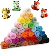 Namner Filzwolle 36 Farben Set, 108g Märchenwolle aus Schafwolle für...