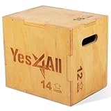 Yes4All 3 in 1 Holz Plyo Box mit 4 verschiedenen Größen - Lieferumfang:...