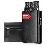 IceReco Portmonee Herren Reisepasshülle Leder Slim Wallet mit Münzfach...