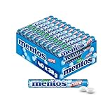 Mentos Kaubonbons Mint, Dragees mit Pfefferminz-Geschmack für frischen Atem,...