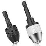 EEEKit 2 Stück Schnell Bohrfutter Adapter, 3 Backen 1/4 Zoll Sechskantschaft...