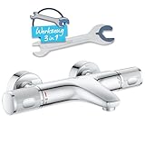 GROHE Precision Feel, Badewannenarmatur, wassersparend (Thermostat mit stets...
