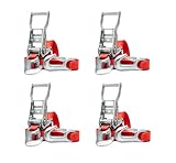 Lasiprofi Spanngurt 25 mm | Set 4 -Sparpreis | Länge 4,0 m | Endbeschlag...