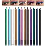 Matt Eyeliner Set - 12 Farben Bunt Gel Eyeliner Wasserfest - Kajal Stifte...