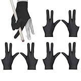 UEIOAVL Billard-Handschuhe, 6 Stück Billardhandschuhe Drei-Finger-Handschuhe...