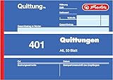 Herlitz Quittungsblock 401, A6 quer, 50 Blatt