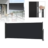 LARS360 Seitenmarkise Ausziehbar Sichtschutz Windschutz, Seitenmarkise Balkon...