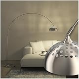 tectake® Bogenleuchte, Bogenlampe, Stehlampe Wohnzimmer, Esszimmerlampe modern,...