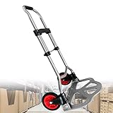 XMTECH Aluminium Sackkarre klappbar 80 kg,Transportkarre Stapelkarre Handkarre...