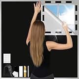 Aevcvok 300x145cm Verdunkelungsrollo ohne Bohren, 420D Oxford Schwarz...