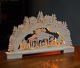 LED Lichterbogen - Schwibbogen aus echtem Holz/mit 10 Led...