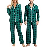 ENJOYNIGHT Weihnachtspyjama Paare Schlafanzug Weihnachten Partner Pyjama Set...