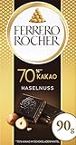 Ferrero Rocher Tafel - Feine Bitterschokolade mit Haselnuss - 70 Prozent Kakao...