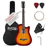 Rocktile WSD-5C-SB Slim Line Westerngitarren Set - Dreadnought Akustik Gitarre -...