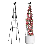 120cm MYMULIKE Garten Obelisk Turm Rosen Rankhilfe Spalier Rankhilfe Rankgitter...