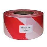 Absperrband 75mm x 500 m rot/weiß