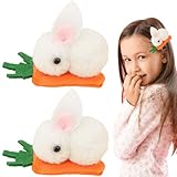 Plüsch Hasen Haar Accessoires, Ostern Haarnadel Kinder, Bunny Plüsch...