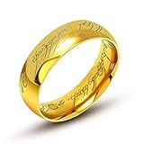 AURSTORE Schmuck „Herr der Ringe“-Ring aus Wolfram, 6 mm, Größe nach Wahl...