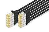 DIGITUS LAN Kabel Cat 6A - 0,5m - 10 Stück - RJ45 Netzwerkkabel - S/FTP...