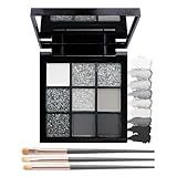 Schwarz Smoky Lidschatten Palette, 9 Farben Goth Eyeshadow Palette Matt &...